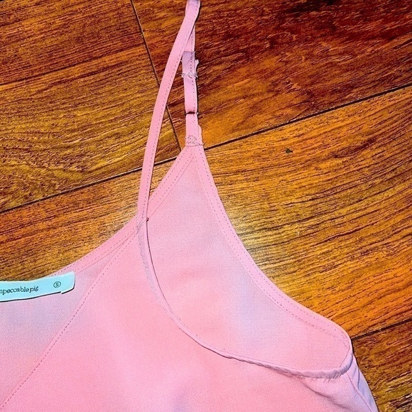 𝅺THE Impeccable Pig Small Pink Spaghetti Strap Tank/Top Summer #1 - Picture 3 of 5